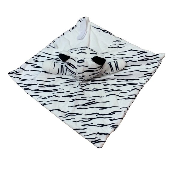 Love By Emi White Tiger Lovey Plush Security Blanket Stuffed Animal SOUND WORKS - Picture 5 of 9